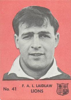 1968 Playtime Rugby Gum Famous Rugby Players - Red #41 Frank Laidlaw Front